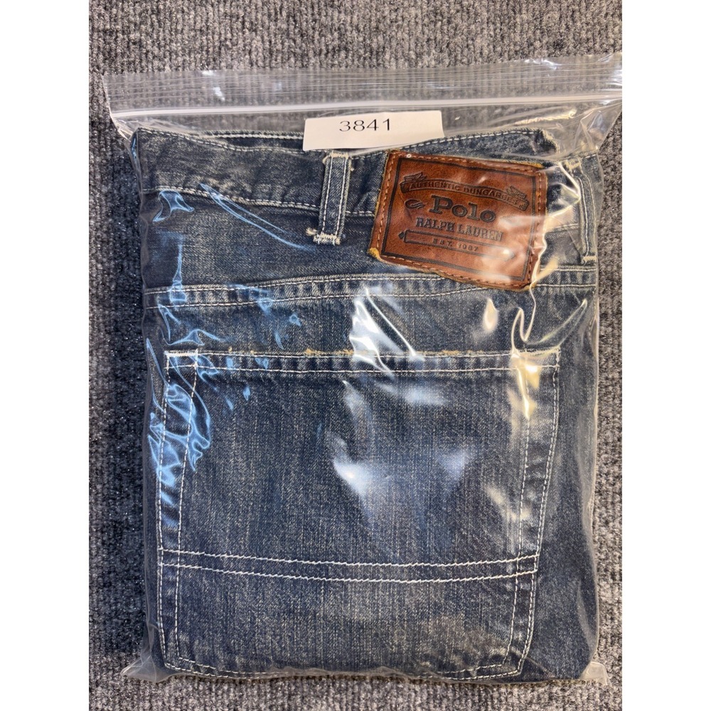 Polo Ralph Lauren Jeans Men 36/30 Blue Denim Medium Wash Streetwear Straight Leg - Picture 12 of 12